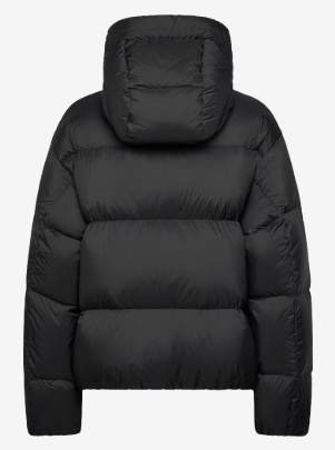 HUGO Dames Korte Gewatteerde Winterjas, zwart