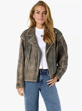 Stieglitz Dames Leer Jas, zwart