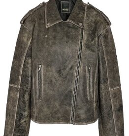 NOISY MAY  Leer Jas, zwart