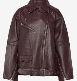 2NDDAY Oxus Leren Jacket, bordeauxrood