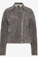 Jofama Dames Biker  Suède Jacket, grijs