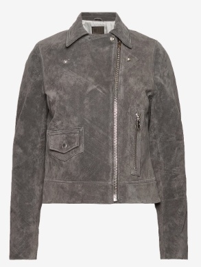 Jofama Dames Biker  Suède Jacket, grijs
