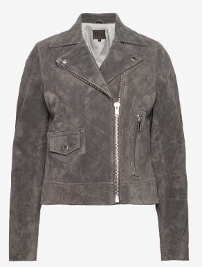 Jofama Dames Biker  Suède Jacket, grijs
