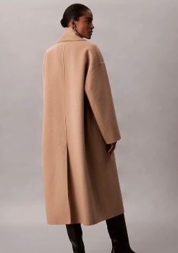 Calvin Klein WOLMIX Dames Mantel, beige