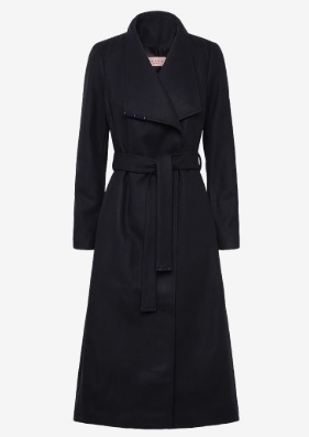 Ted Baker London Dames WOLMIX Mantel, blauw