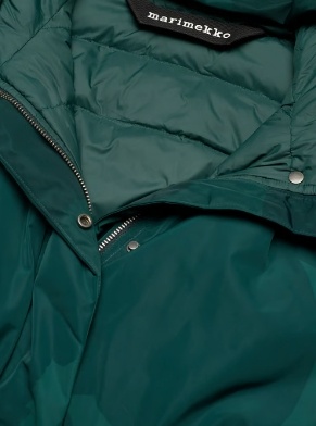 Marimekko Dames Gewatteerde Don Winterjas, groen