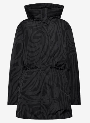 Marimekko Dames Gewatteerde Dons Winterjas, zwart