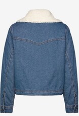 Wrangler Dames Denim Tussenjas, blauw