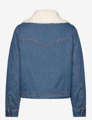 Wrangler Dames Denim Tussenjas, blauw