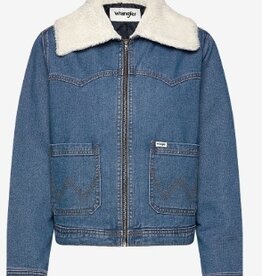 Wrangler Denim Tussenjas, blauw