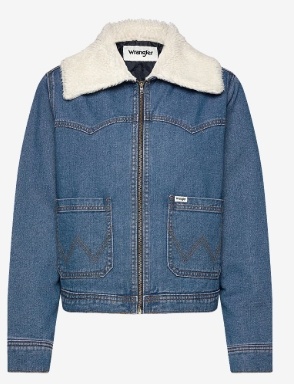 Wrangler Dames Denim Tussenjas, blauw