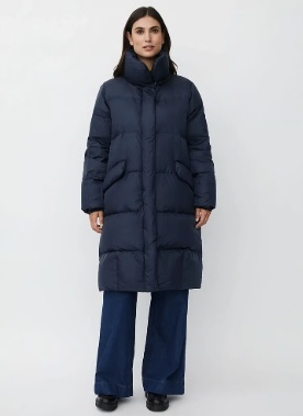 Masai Dames Gewatteerde Winterjas, blauw