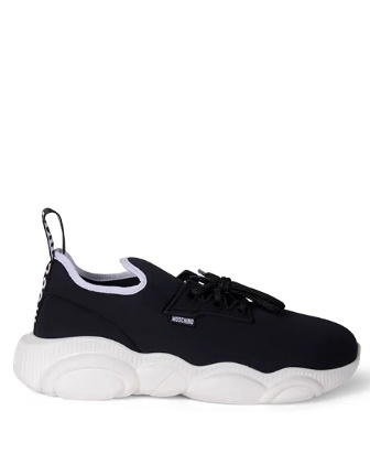 Moschino  Dames Bubble Teddy Sneakers, Zwart