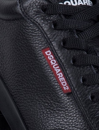 Dsquared2  ICON Heren Leren Sneakers, zwart