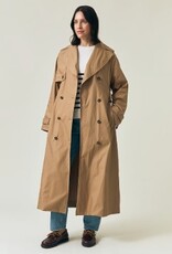 Lexington Clothing Dames Trenchcoat, lichtbruin