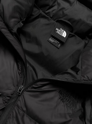 The North Face Dames Lange Gewatteerde Winterjas, zwart