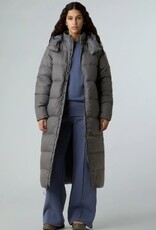 The North Face Dames Lange Gewatteerde Winterjas, grijs