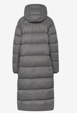 The North Face Dames Lange Gewatteerde Winterjas, grijs