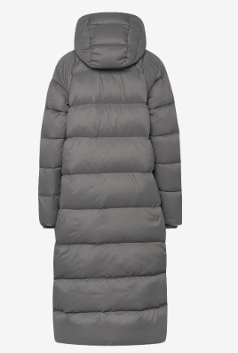 The North Face Dames Lange Gewatteerde Winterjas, grijs