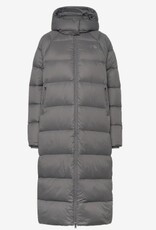 The North Face Dames Lange Gewatteerde Winterjas, grijs