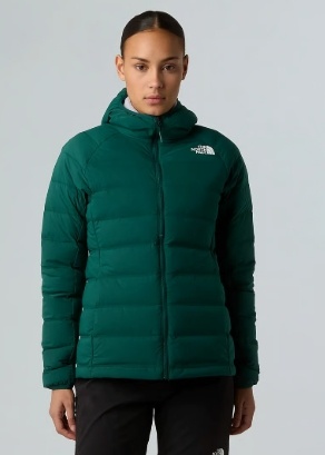 The North Face Dames Korte Dons Gewatteerde jas, groen