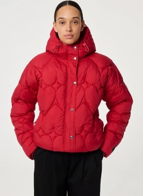 Fabienne Chapot Dames Dons Gewatteerde jas, rood