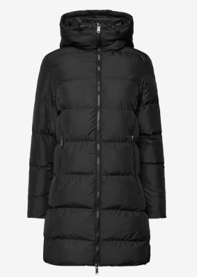 VINSON Dames Getailleerd Winterjas, zwart