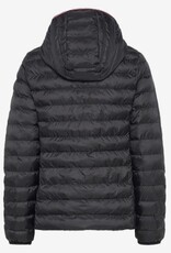 Tommy Hilfiger Dames Gewatteerde Getailleerd jas, zwart