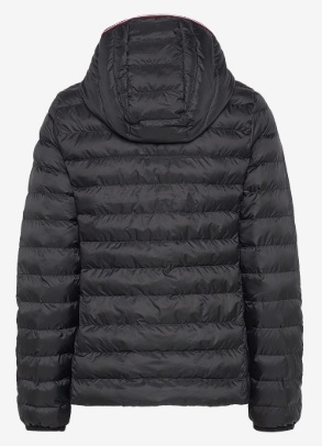 Tommy Hilfiger Dames Gewatteerde Getailleerd jas, zwart