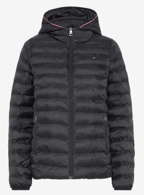 Tommy Hilfiger Dames Gewatteerde Getailleerd jas, blauw