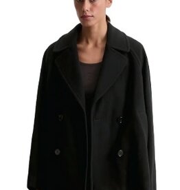 Marc O'Polo WOLMIX Korte Mantel, zwart