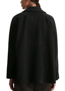 Marc O'Polo Dames WOLMIX Korte Mantel, zwart