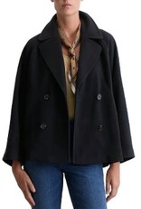 Marc O'Polo Dames WOLMIX Korte Mantel, blauw