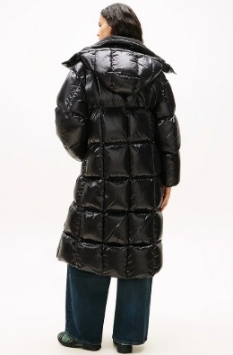 Tommy Jeans Dames MAXI ESSENTIAL Gewatteerde PUFFER , zwart