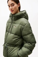 Tommy Hilfiger Dames Gewatteerde Winterjas, groen