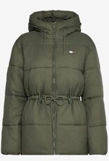 Tommy Hilfiger Dames Gewatteerde Winterjas, groen