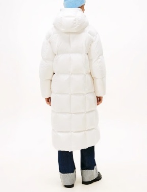 Tommy Jeans ALASKA LONG PUFF Winterjas, gebrokenwit