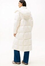 Tommy Jeans Gewaterd Dames Winterjas, gebrokenwit