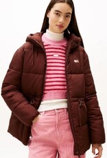 Tommy Hilfiger Dames Gewatteerd winterjas, bordeaux-  rood