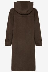 Munthe  Dames WOLMIX Lange Mantel, bruin