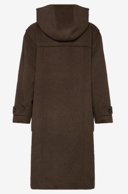 Munthe  Dames WOLMIX Lange Mantel, bruin