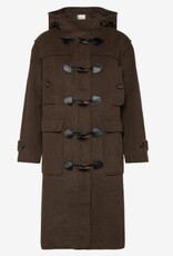 Munthe  Dames WOLMIX Lange Mantel, bruin