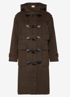 Munthe  Dames WOLMIX Lange Mantel, bruin