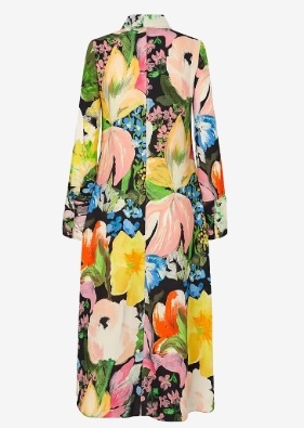 STINE GOYA Flora Dames Midi Jurk, multi