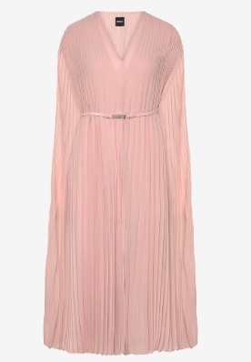 BOSS Dames V-hals Midi Jurk, roze