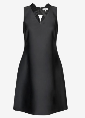 Dea Kudibal Dames V-hals Midi Jurk, zwart