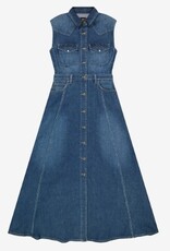Lee Jeans Dames Lange Jurk, blauw