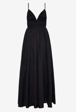 HUGO Dames V-hals Maxi Jurk, zwart