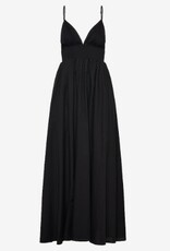 HUGO Dames V-hals Maxi Jurk, zwart