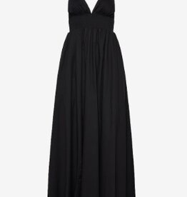 HUGO V-hals Maxi Jurk, zwart